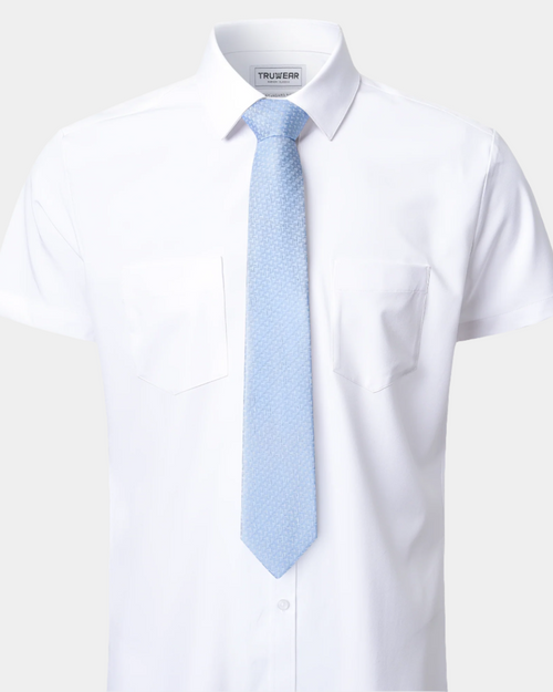 Elite Silk Tie T Pattern Light Blue